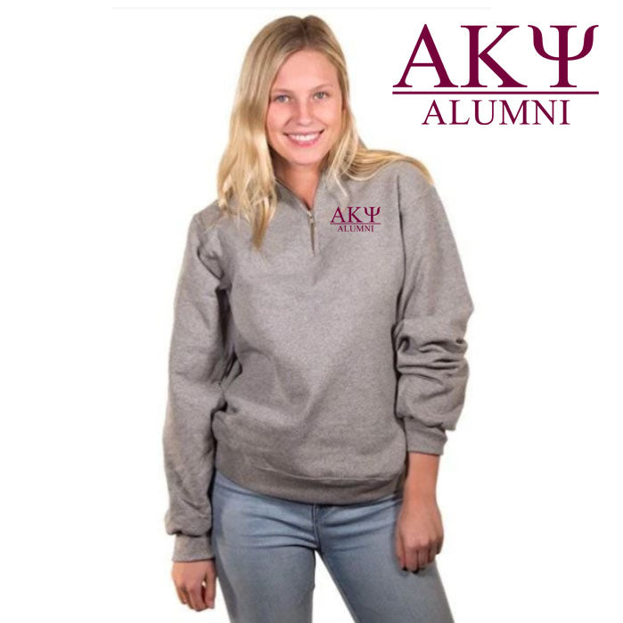 Alpha Kappa Psi Embroidered Quarter Zip with Custom Text