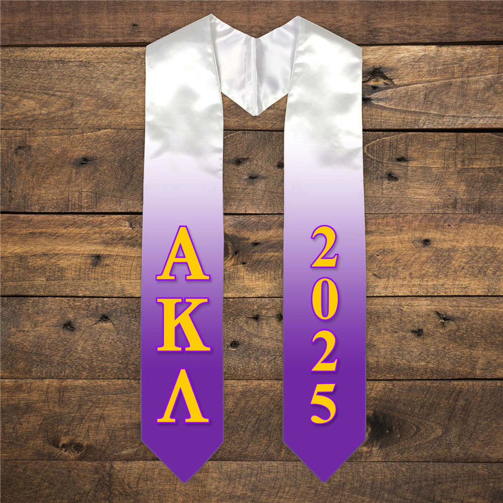 Alpha Kappa Lambda Extra Fancy Greek Graduation Stole W Year Alpha Kappa Lambda Extra Fancy Greek Graduation Stole W Year
