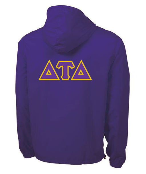 Delta Tau Delta Tackle Twill Lettered Pack N Go Pullover