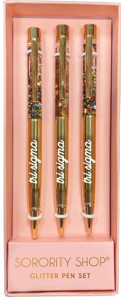 Sigma Sigma Sigma Glitter Pens (set Of 3) Sigma Sigma Sigma Glitter Pens (Set of 3)