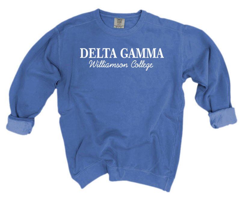 Delta Sorority Colors — Script Kappa GreekU Sweatshirt Comfort