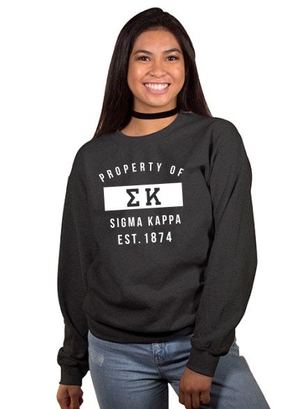 Alpha Sigma Kappa of GreekU Crewneck Sweatshirt — Property