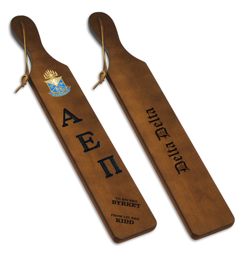 Lambda Phi Epsilon Traditional Greek Paddle w/ Unassembled Letters, Oak