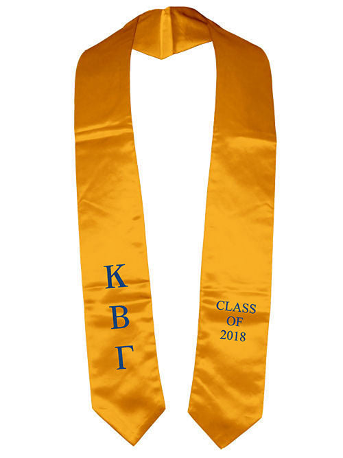 Kappa Beta Gamma Classic Colors Embroidered Grad Stole