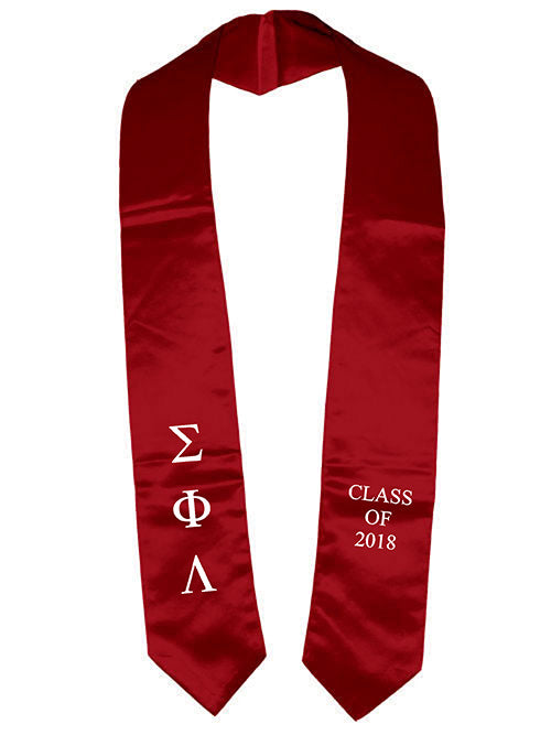 Sigma Phi Lambda Classic Colors Embroidered Grad Stole