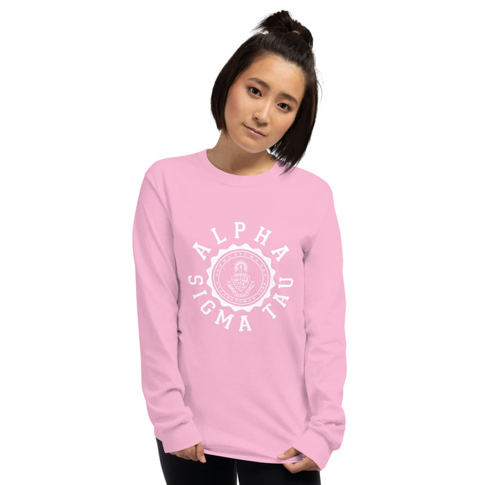 Alpha Sigma Tau Crest Long Sleeve Shirt Alpha Sigma Tau Crest Long Sleeve Shirt