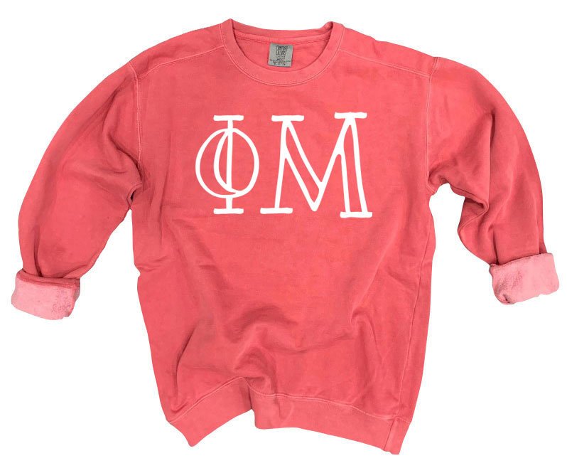 Fraternity Sewn on Greek Letters Gildan Crewneck Sweatshirt Large